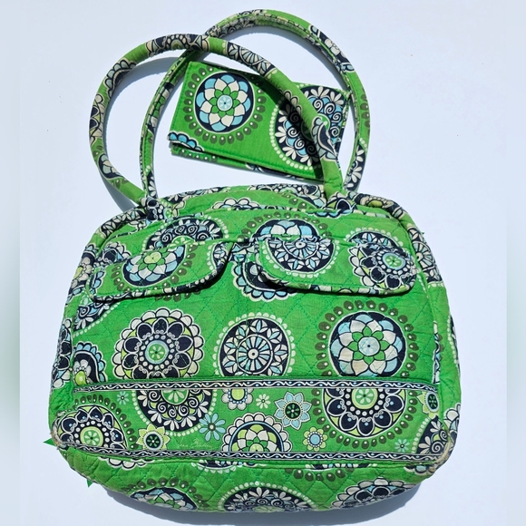 VERA BRADLEY Purse VINTAGE Green Cupcake Pocketbook Handbag - Picture 2 of 7